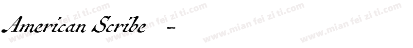 American Scribe 字体字体转换